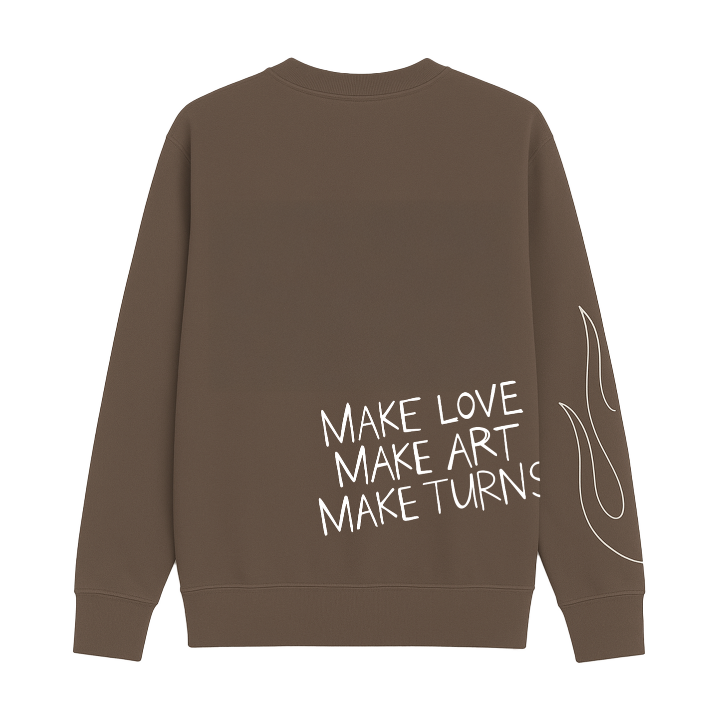 Make Love Waffle Knit - Long Sleeve Brown Shirt