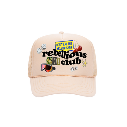 Rebellious Ski Club - Cream Foam Trucker Hat