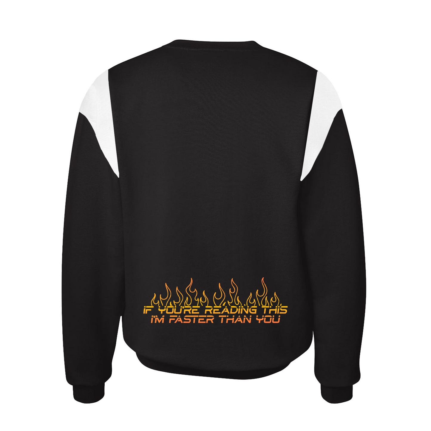 Colorblock Heat - Heavyweight Black Crewneck