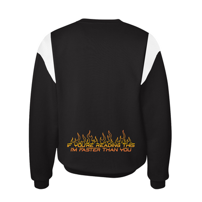 Colorblock Heat - Heavyweight Black Crewneck