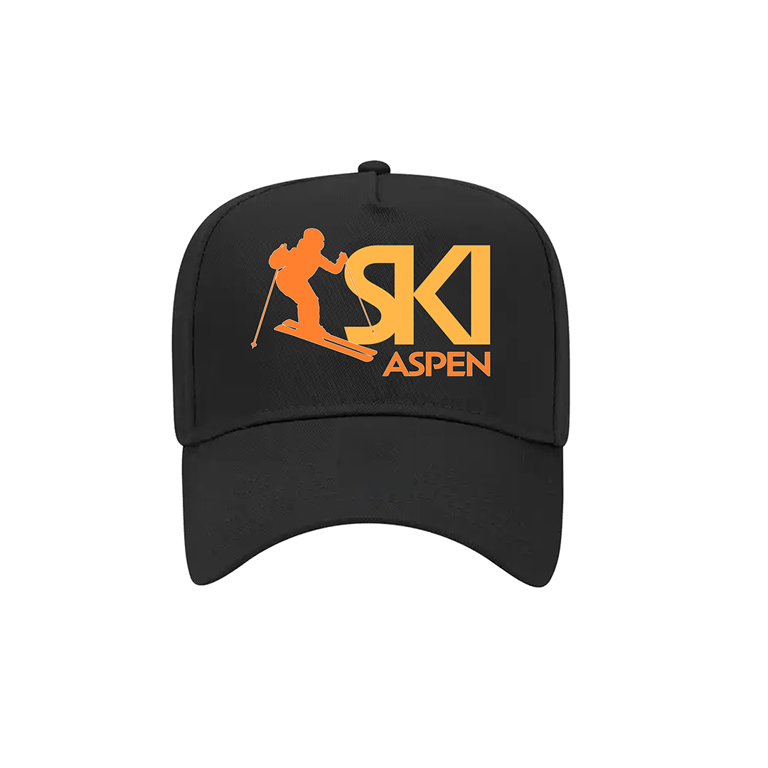 Ski Aspen - Black Vintage Unstructured Hat
