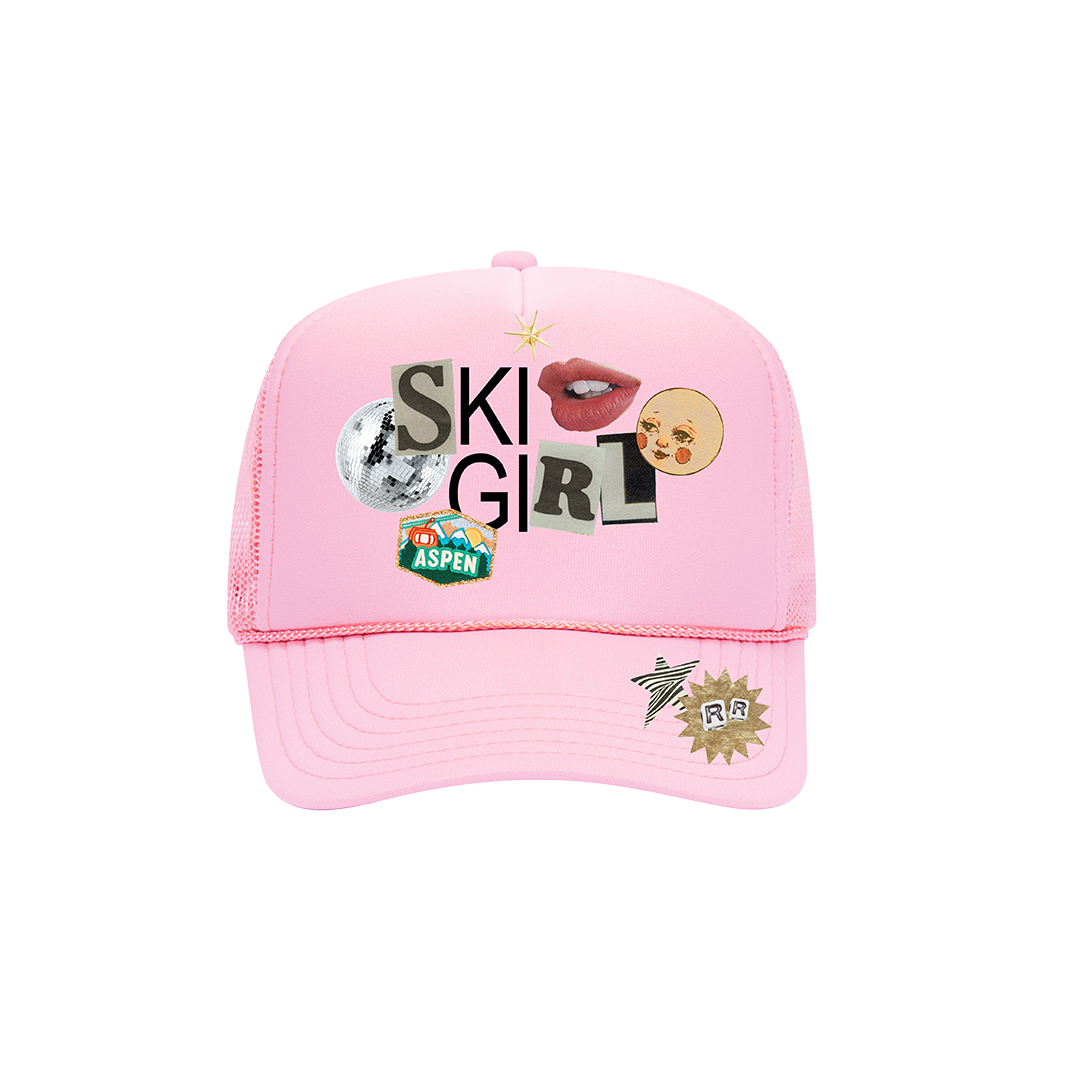 Ski Girl - Pink Foam Trucker Hat