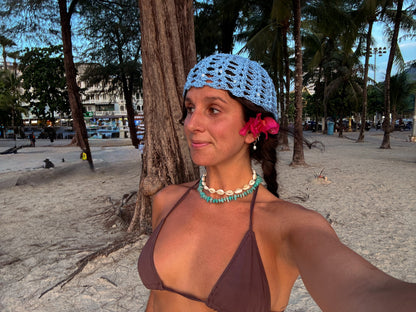El Mar Azul Crochet Cap