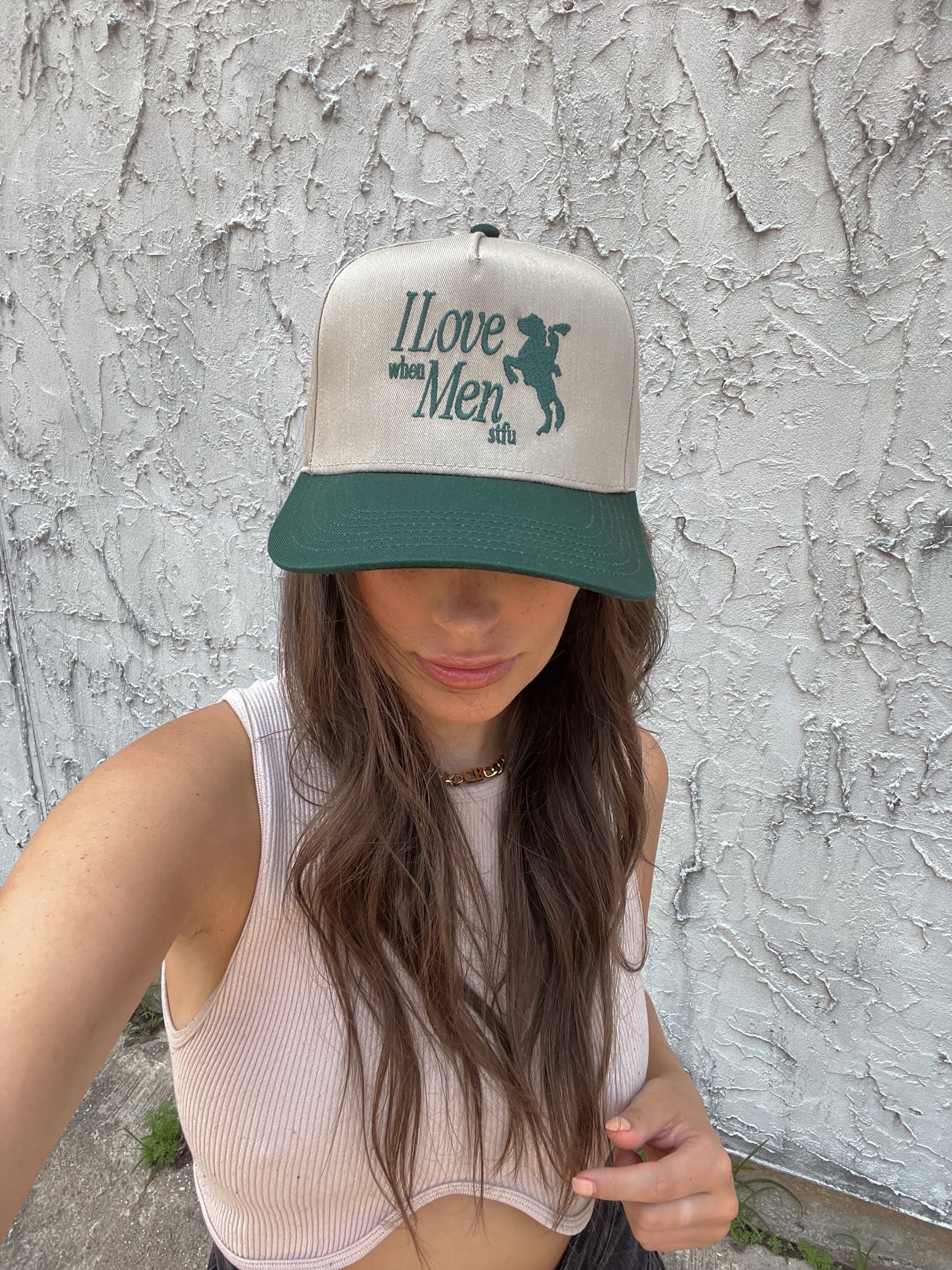 I Love Men Vintage Trucker Hat – Raw & Rebellious