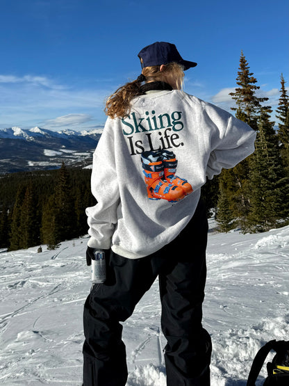 "Skiing Is Life" Crewneck