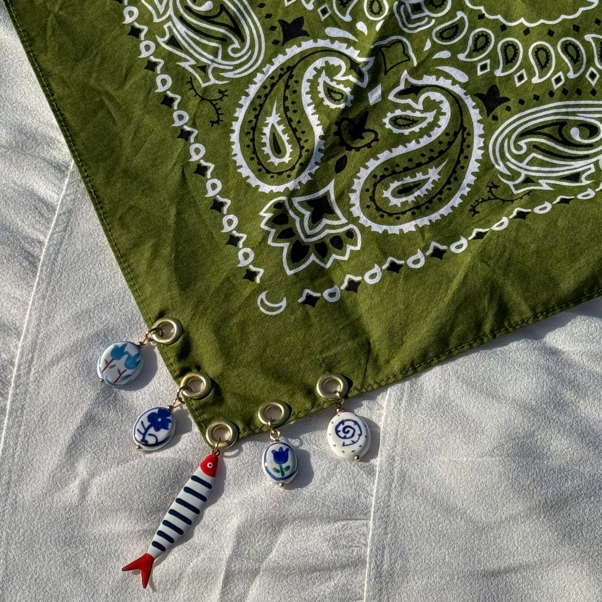 The Daydreamer Green Bandana Necklace