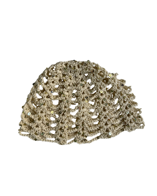 El Mar Crema Crochet Cap