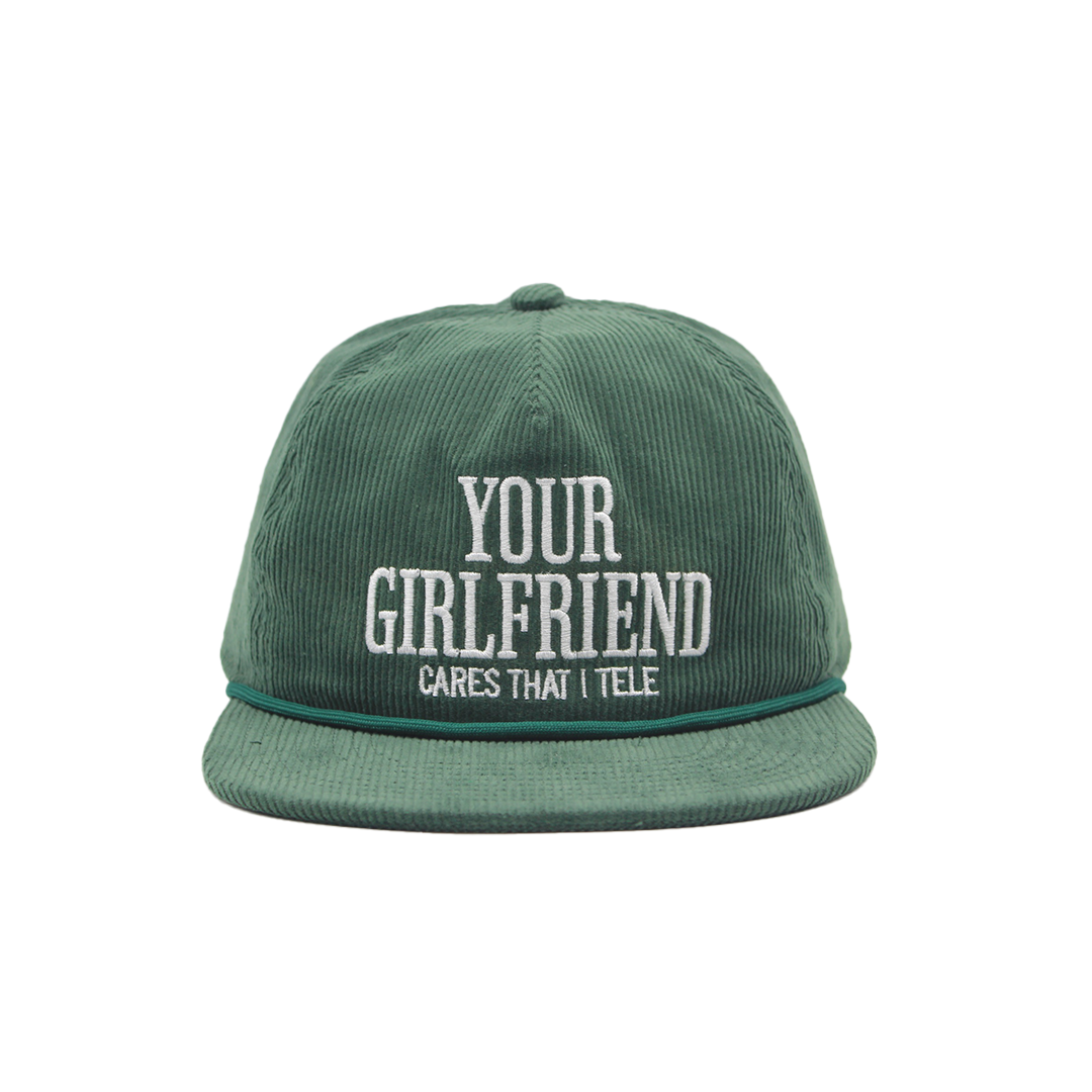 Your Girlfriend Cares - Green Corduroy Hat
