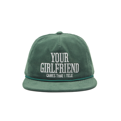 Your Girlfriend Cares - Green Corduroy Hat