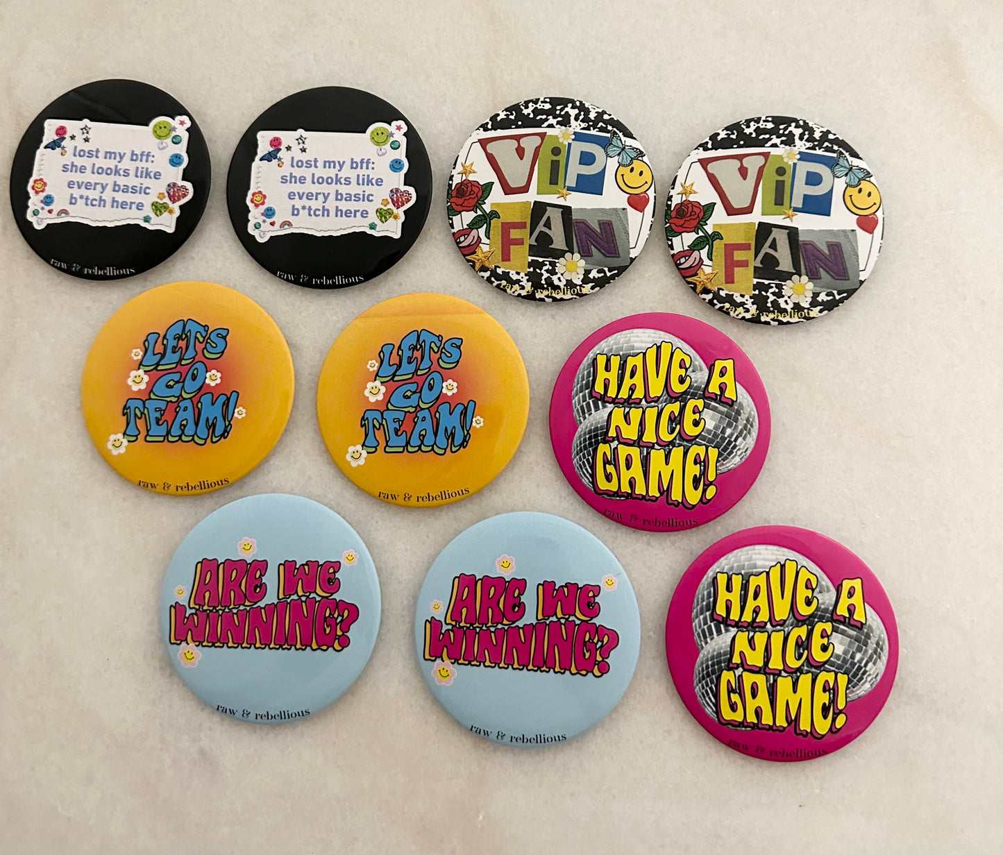 Imperfect Gameday Button Set 14