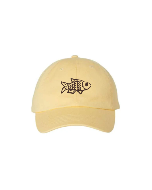 Butter Yellow Trout Dad Hat