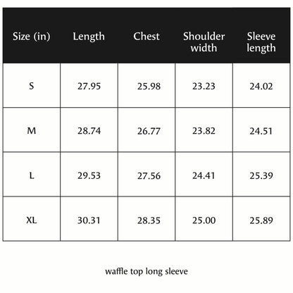 Make Love Waffle Knit - Long Sleeve Brown Shirt