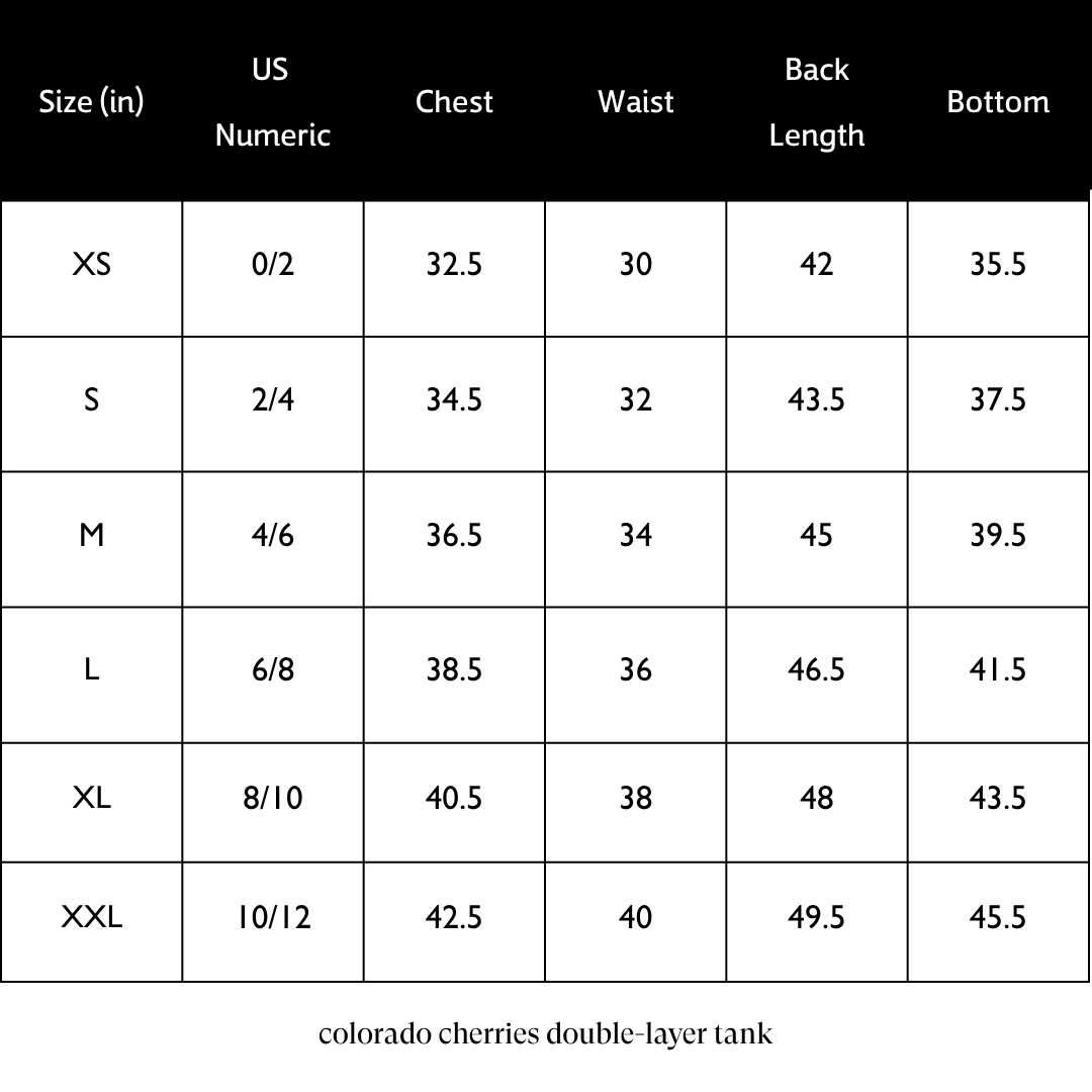 Sizing Chart
