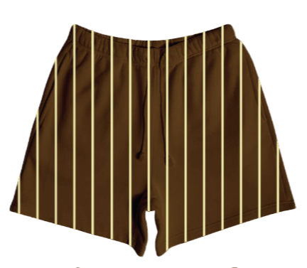 Striped Baggy Sweat Shorts
