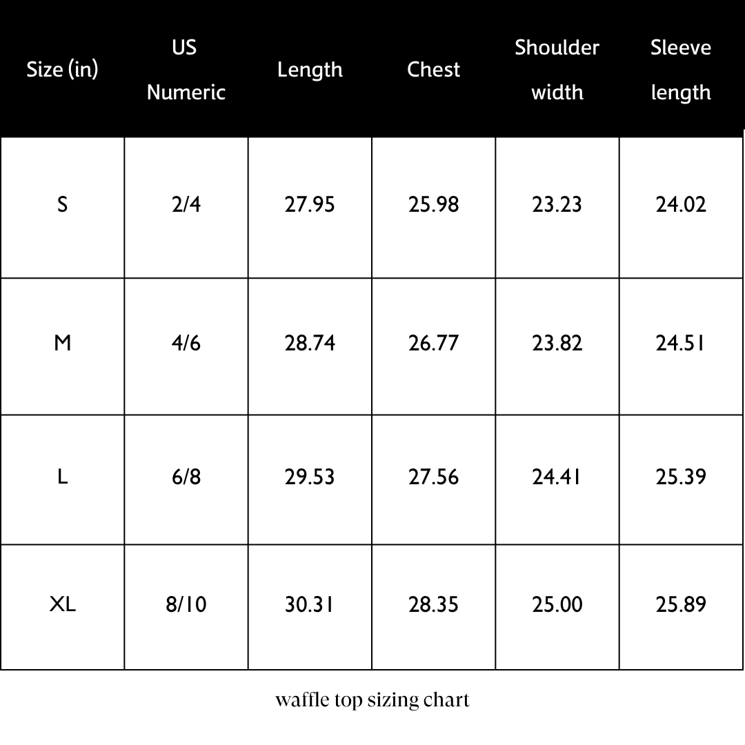Sizing Chart