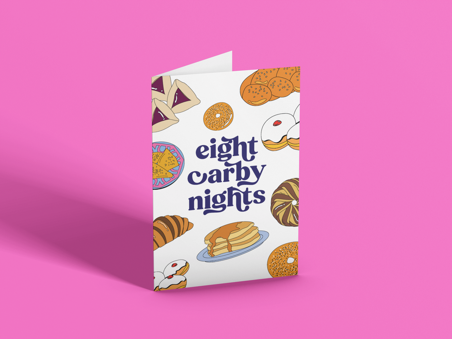 Eight Carby Nights Holiday Card