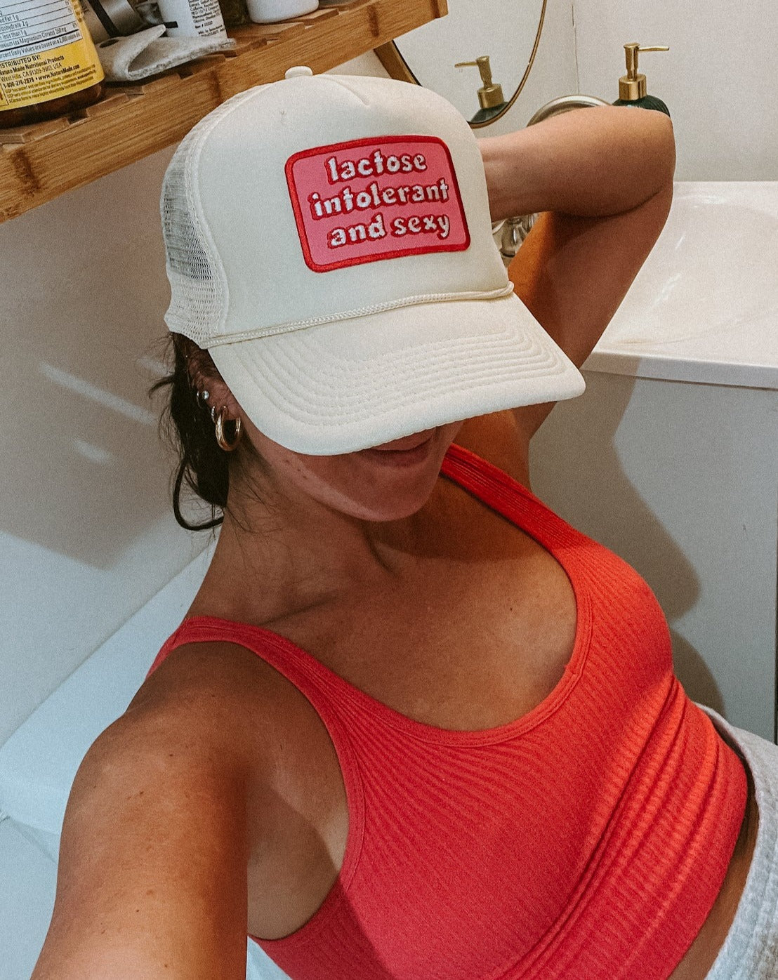 “Lactose Intolerant and Sexy” Trucker Hat