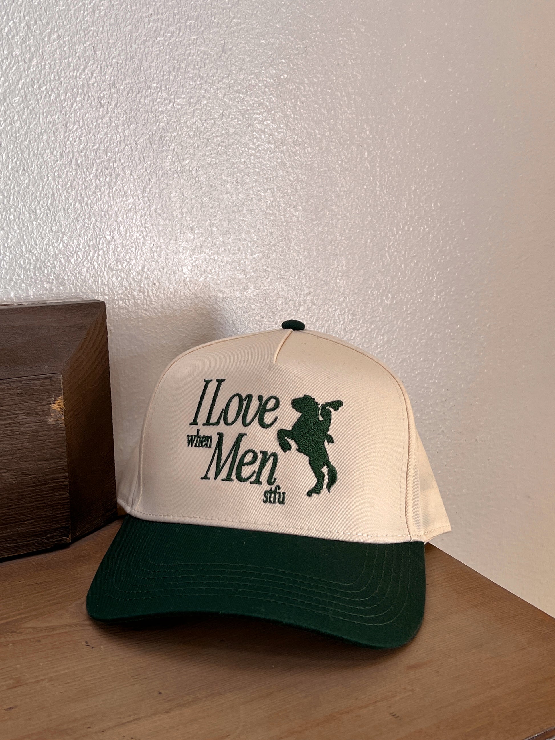 I Love Men Vintage Trucker Hat